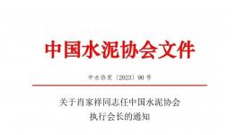 重磅！肖家祥任水泥協(xié)會執(zhí)行會長！